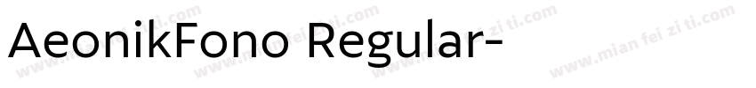 AeonikFono Regular字体转换